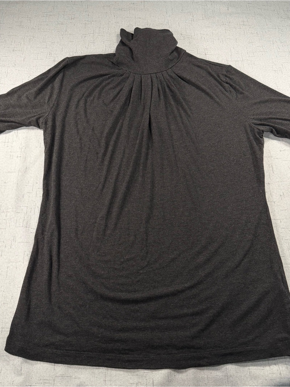 Banana Republic Charcoal Pleated Turtleneck Tee